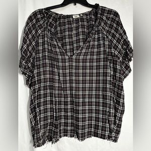 True Craft Plaid Top, size 3x